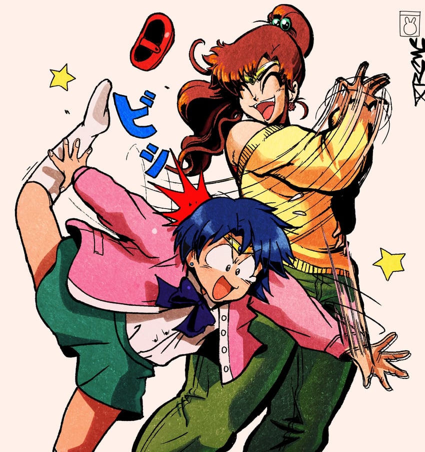 mizuno ami and kino makoto (bishoujo senshi sailor moon) drawn by bendedede
