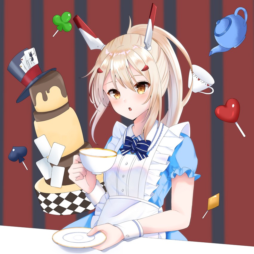 alice and ayanami (azur lane and 1 more) drawn by konparu_uran