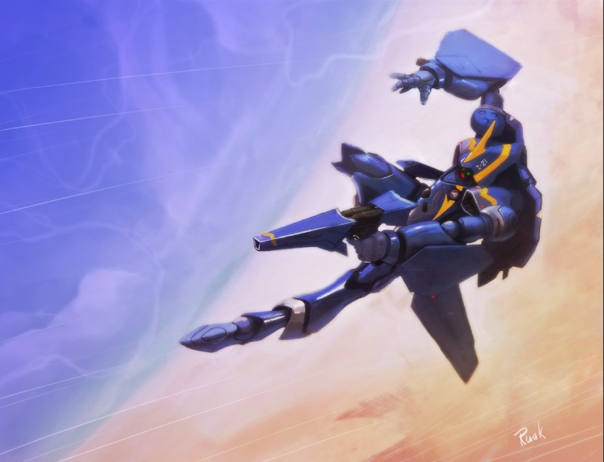 yf-21, guld goa bowman, and omega one (macross and 1 more) drawn by ruak
