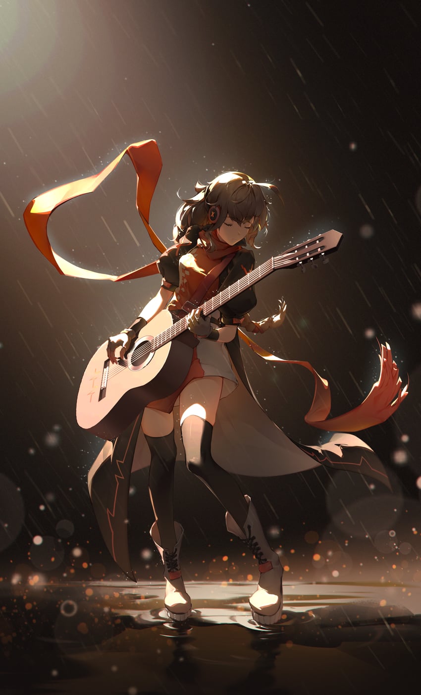 yuezheng ling (vocaloid and 1 more) drawn by mokalora