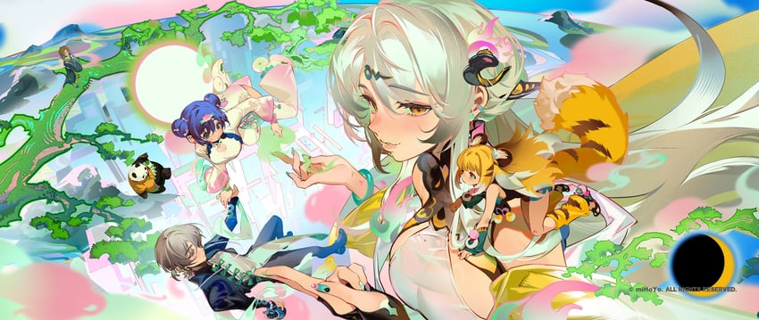belle, wise, yixuan, ju fufu, pan yinhu, and 1 more (zenless zone zero)