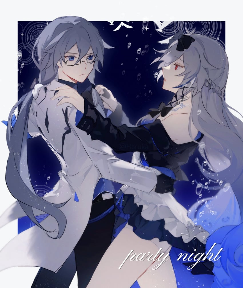 fu hua and herrscher of sentience (honkai and 1 more) drawn by haruka_(rsyaooooo)