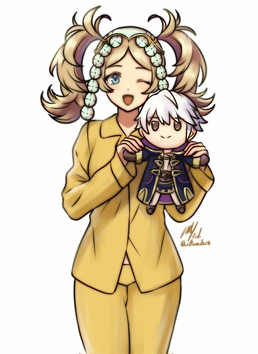 male robin and lissa (fire emblem and 1 more) drawn by rotomdocs