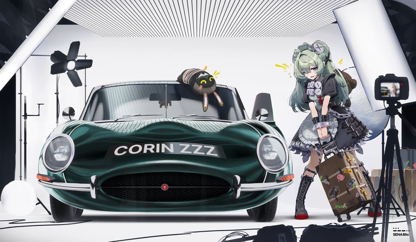 corin wickes and butler (zenless zone zero) drawn by sena_8ito