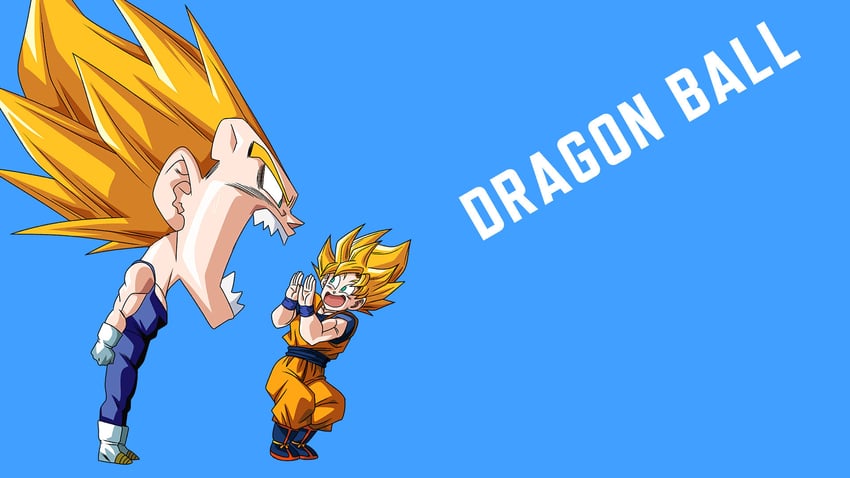 son goku and vegeta (dragon ball and 2 more)
