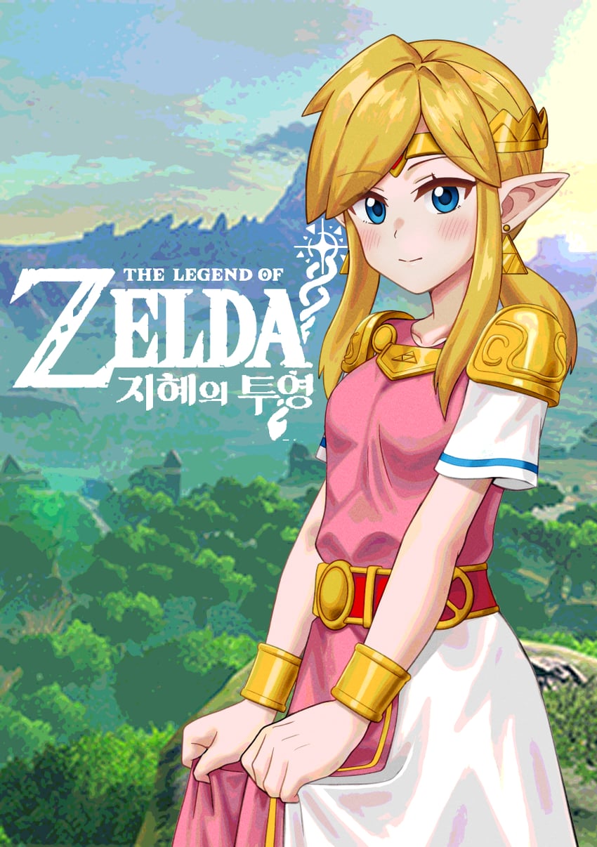 link and princess zelda (the legend of zelda and 1 more) drawn by els_(ljhlee12)
