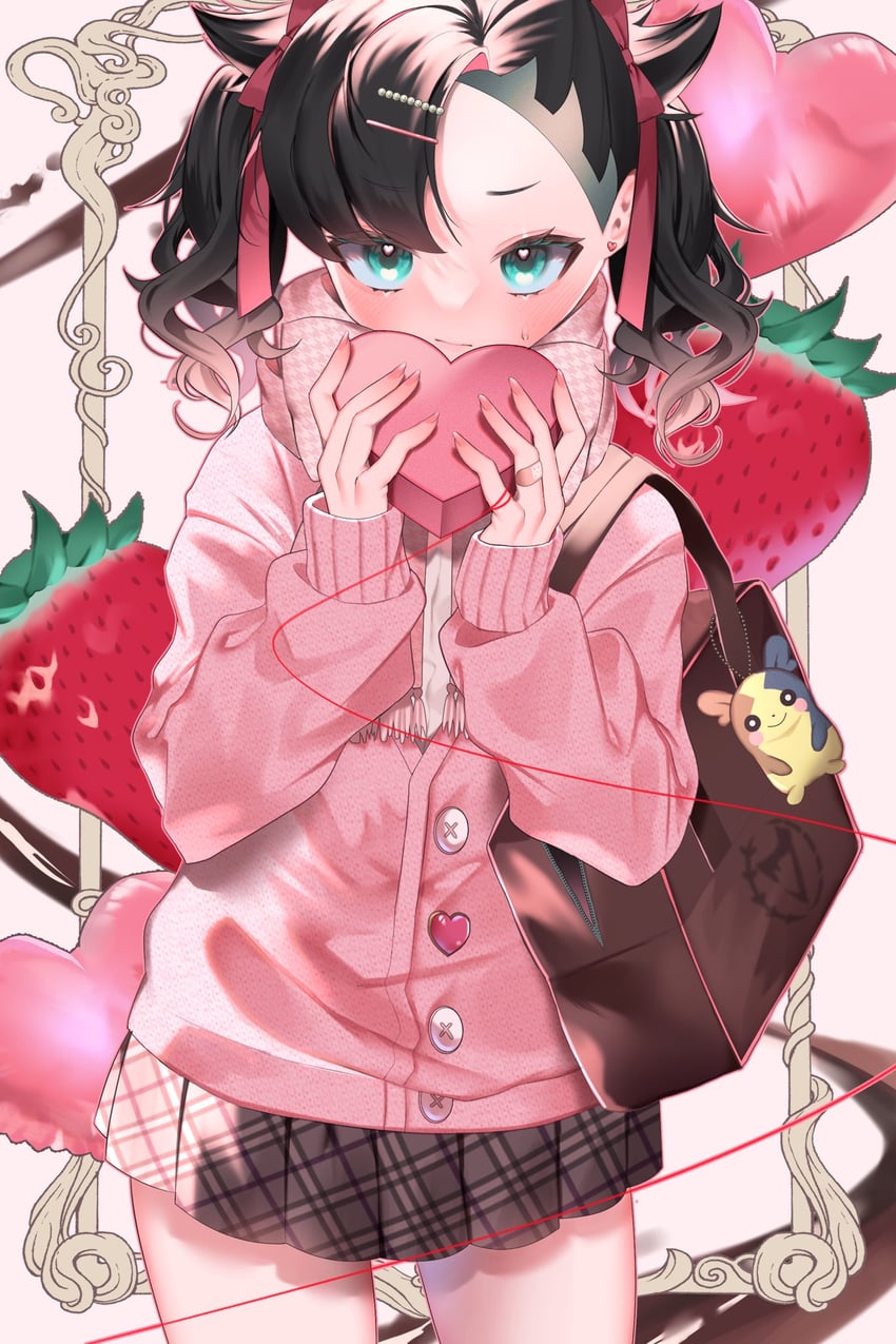 marnie and morpeko (pokemon and 1 more) drawn by azuki_anko