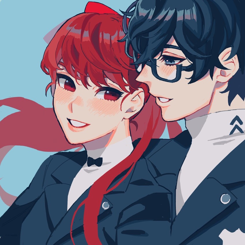 amamiya ren and yoshizawa kasumi (persona and 2 more) drawn by witchdetective