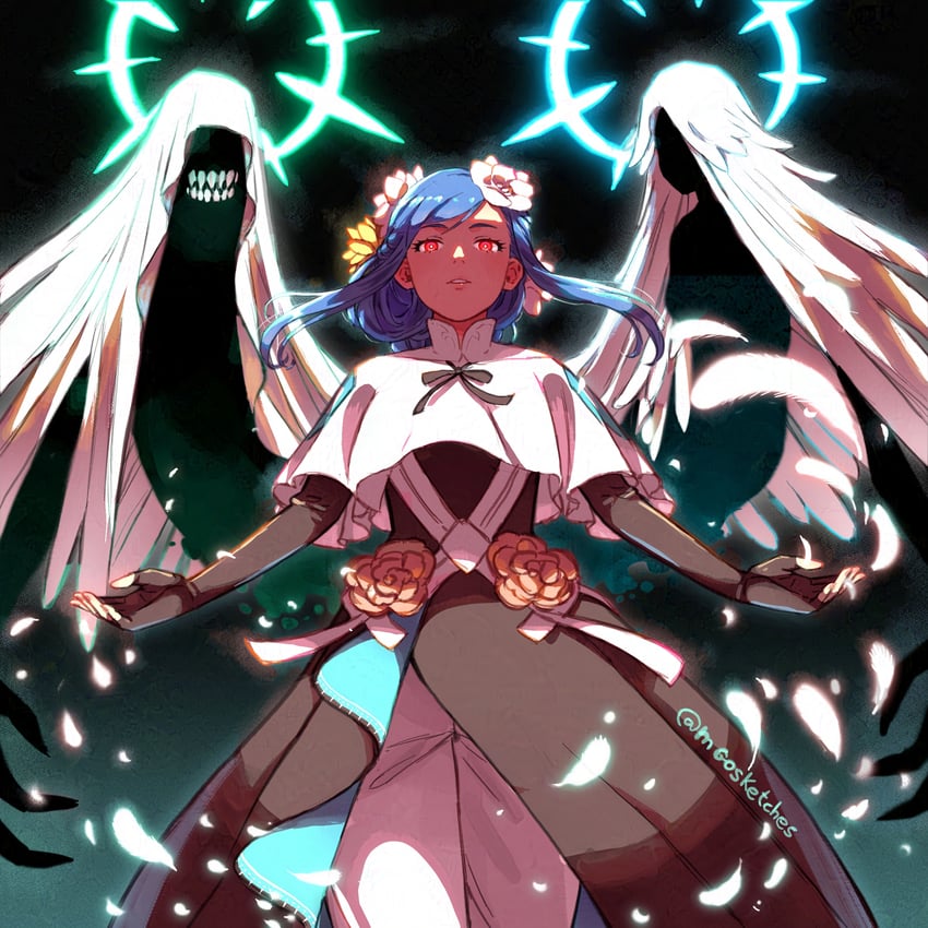 dizzy, necro, undine, and queen dizzy (guilty gear and 1 more) drawn by mango_(mgosketches)