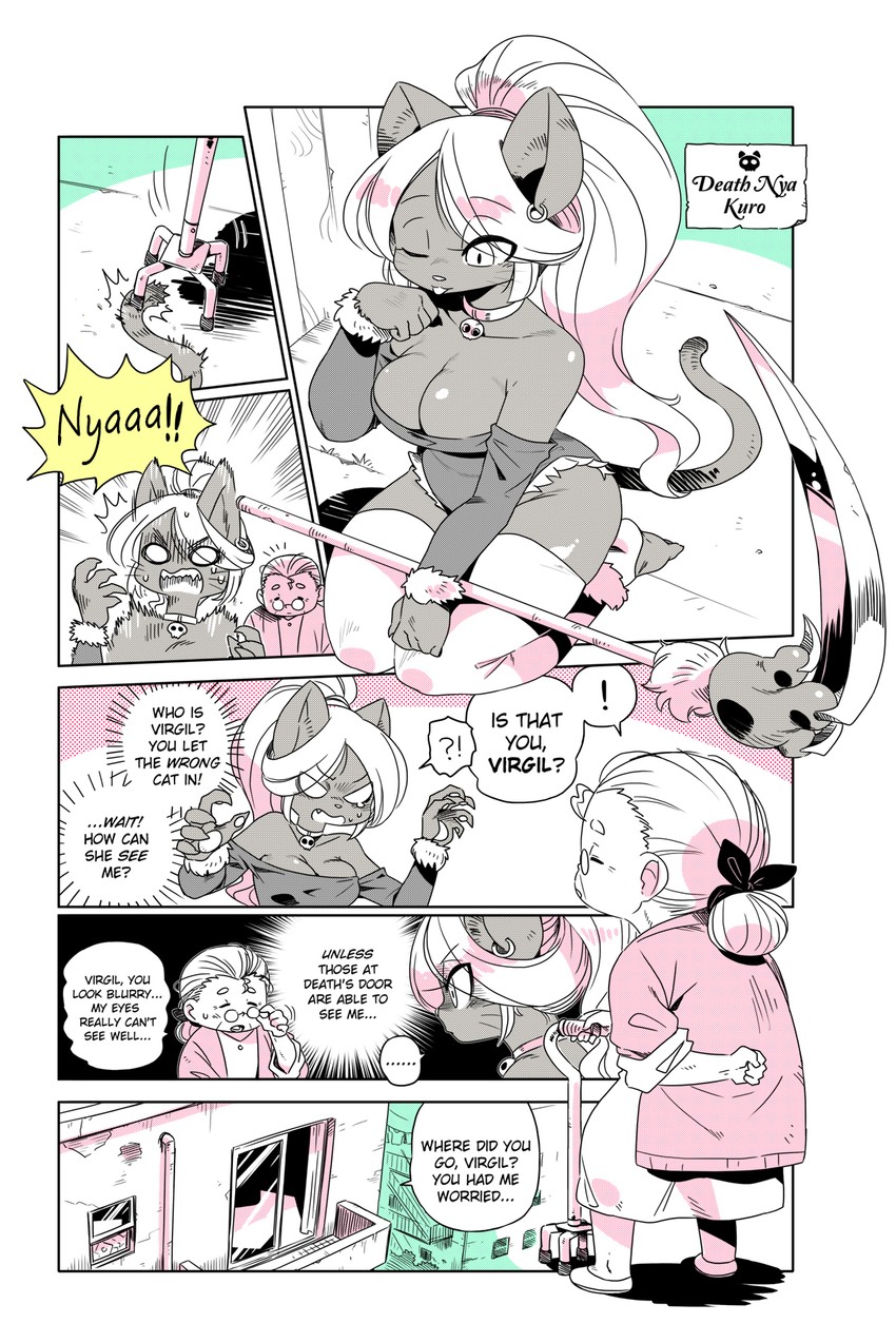 death, grim reaper, and kuro (modern mogal) drawn by shepherd0821