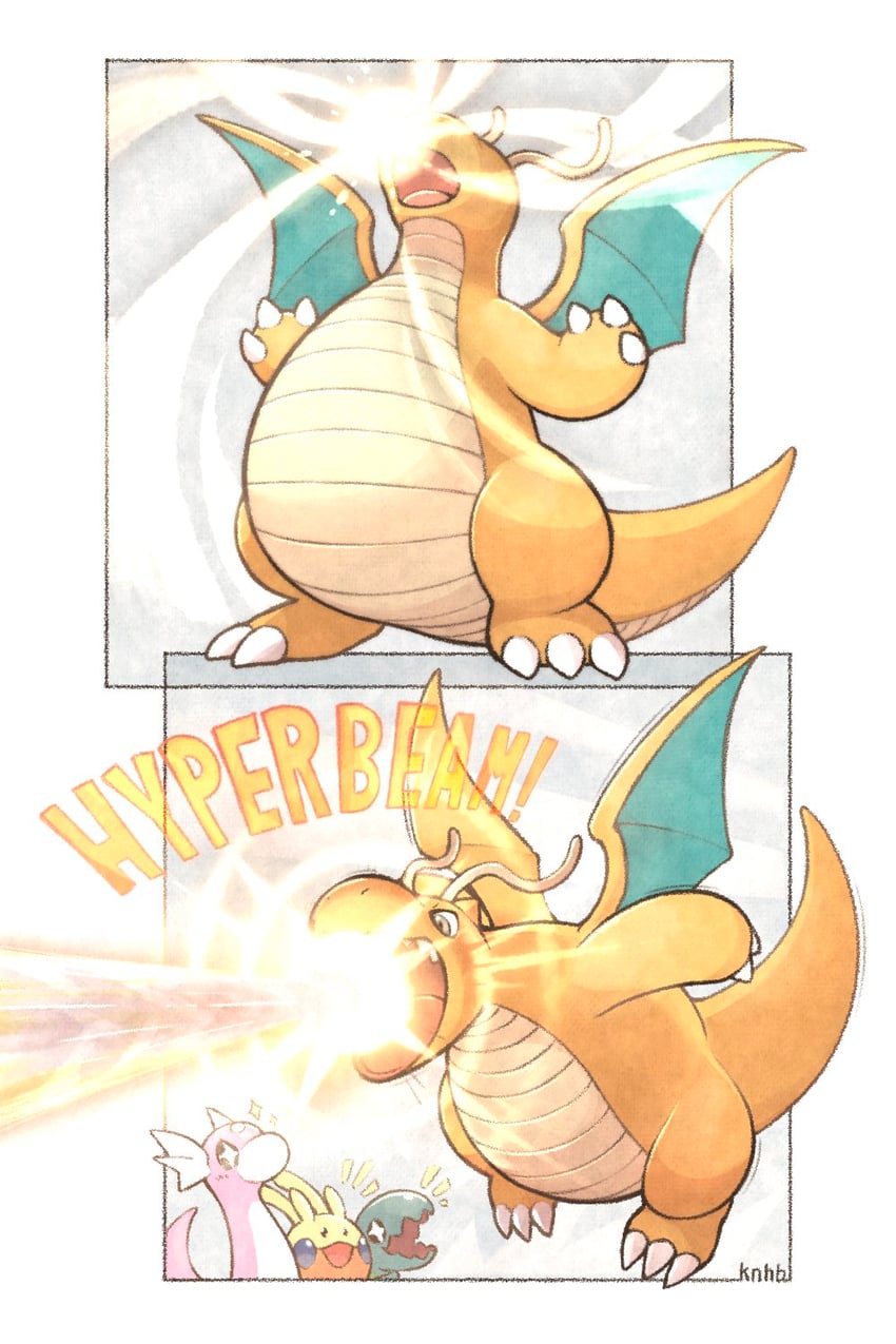dragonite, goomy, dratini, and trapinch (pokemon) drawn by knhb_tail