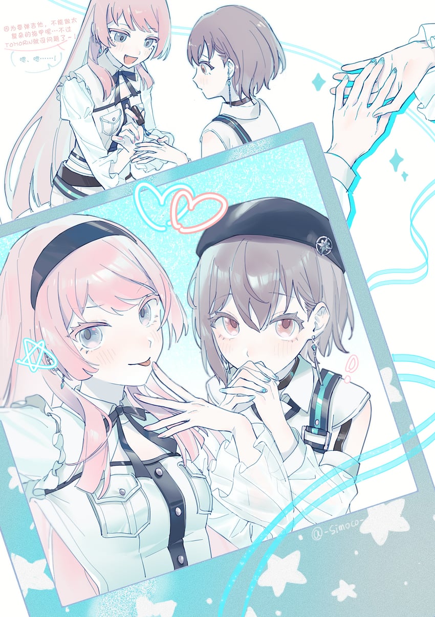 chihaya anon and takamatsu tomori (bang dream! and 1 more) drawn by simoco