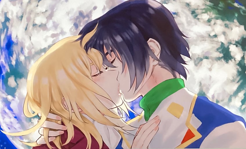cagalli yula athha and athrun zala (gundam and 2 more) drawn by a_ire