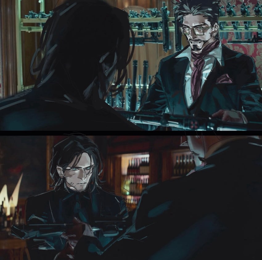 tony stark and bucky barnes (marvel and 2 more) drawn by 4istfuerimmer