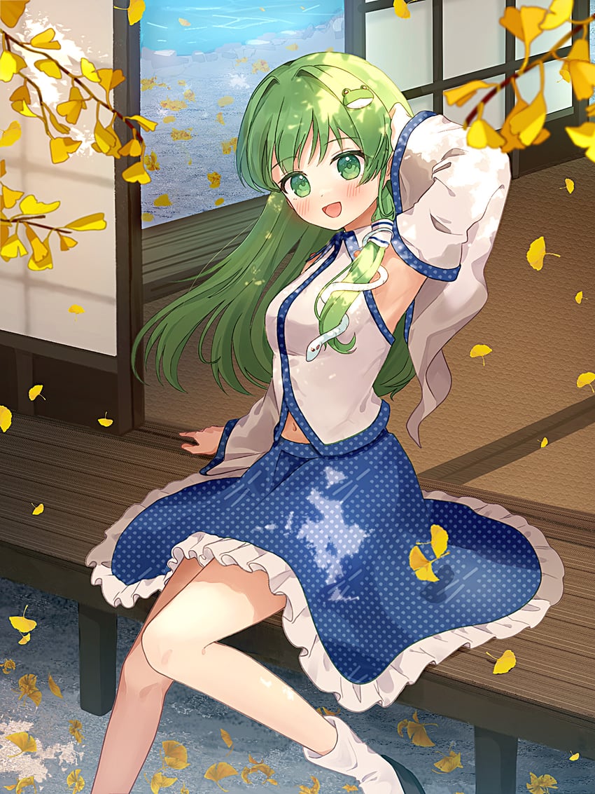 kochiya sanae (touhou) drawn by nene_man