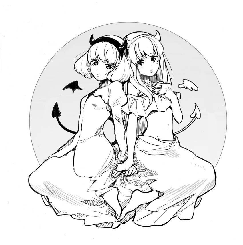 asseylum vers allusia and lemrina vers envers (aldnoah.zero) drawn by logi_bunbukucha