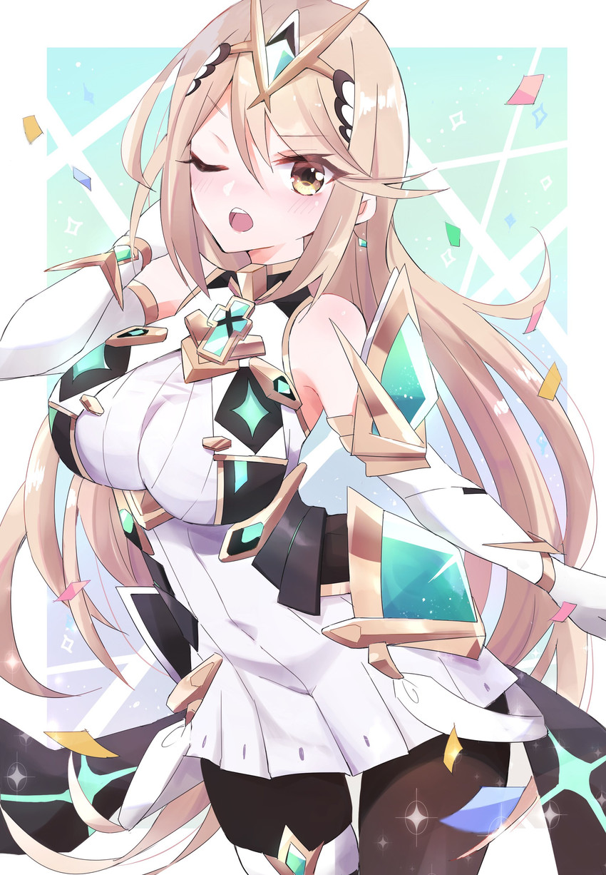mythra (xenoblade chronicles and 2 more) drawn by ayametoru