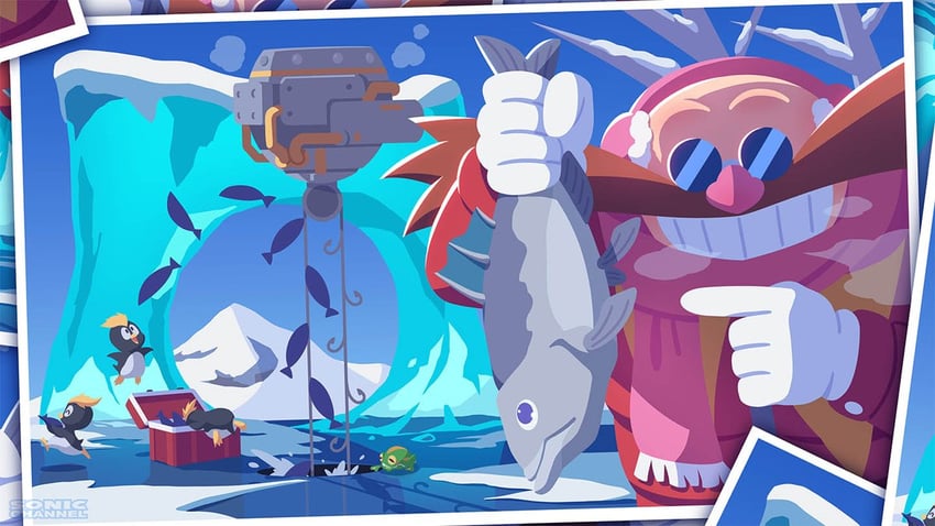 dr. eggman, froggy, and pecky (sonic) drawn by karasuno_yui