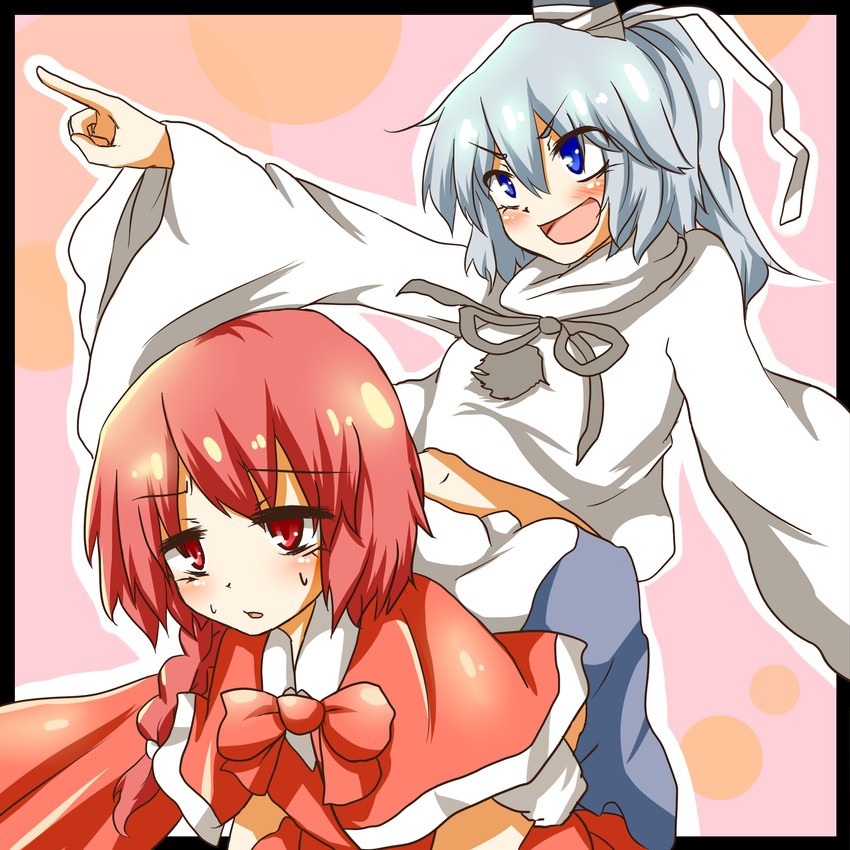 mononobe no futo and okazaki yumemi (touhou) drawn by yamato_(muchuu_paradigm)