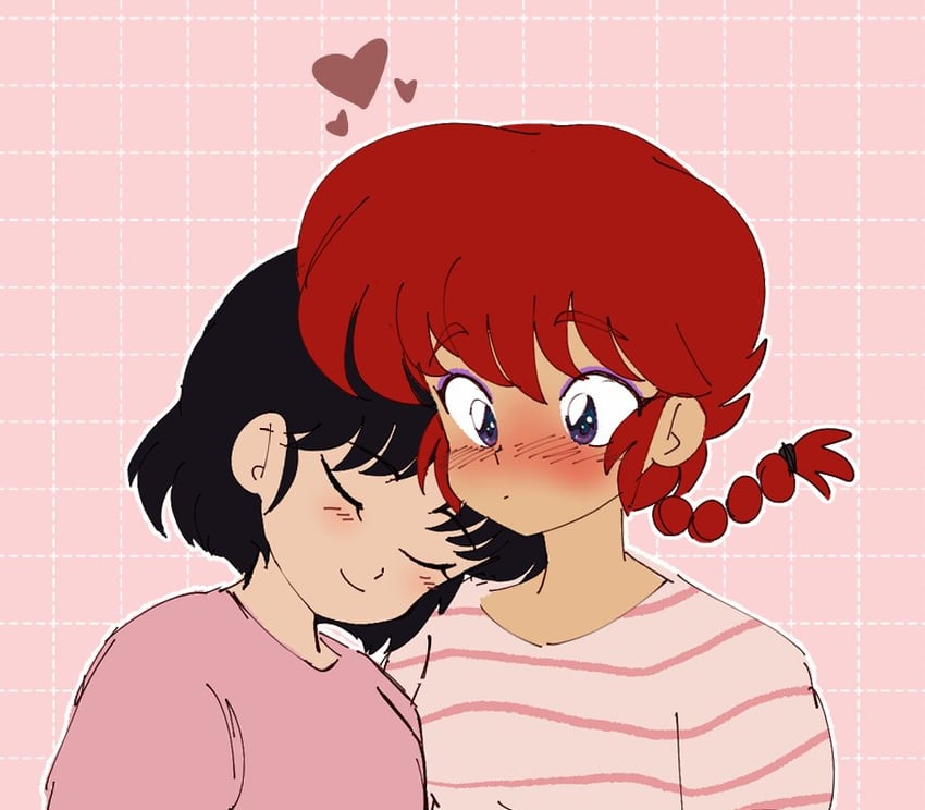 ranma-chan and tendou akane (ranma 1/2) drawn by plushkaiju