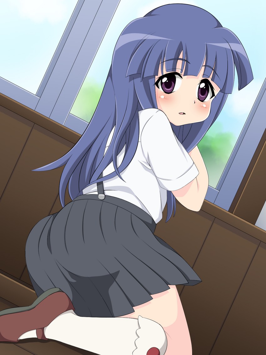 furude rika (higurashi no naku koro ni) drawn by plar0846