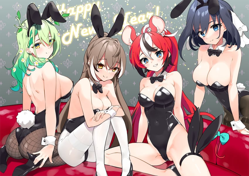 ouro kronii, nanashi mumei, hakos baelz, and ceres fauna (hololive and 1 more) drawn by kutata