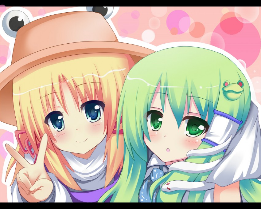 kochiya sanae and moriya suwako (touhou) drawn by shinekalta