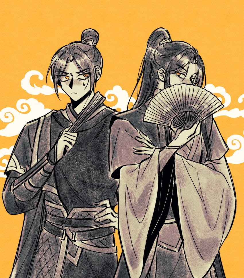 mu qing and feng xin (tianguan cifu) drawn by flclrnldudnj