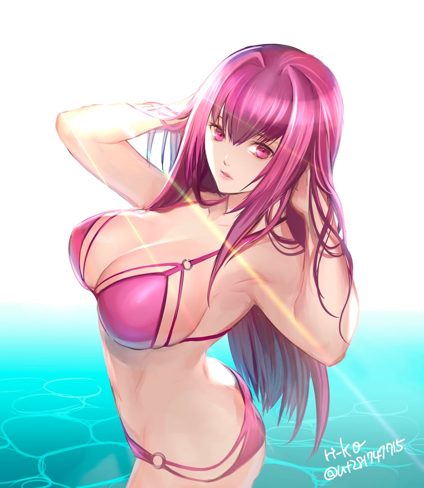 scathach (fate and 1 more) drawn by ri-ko