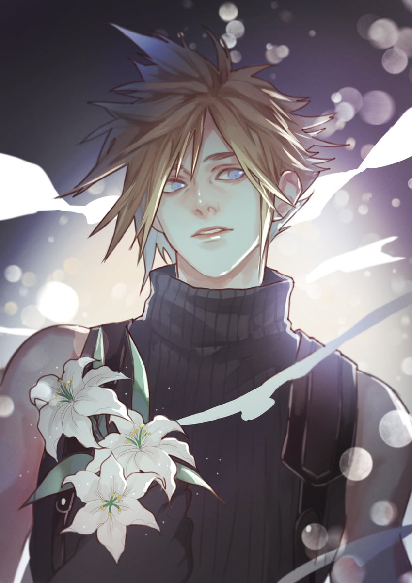 cloud strife (final fantasy and 2 more) drawn by katagawa_mika