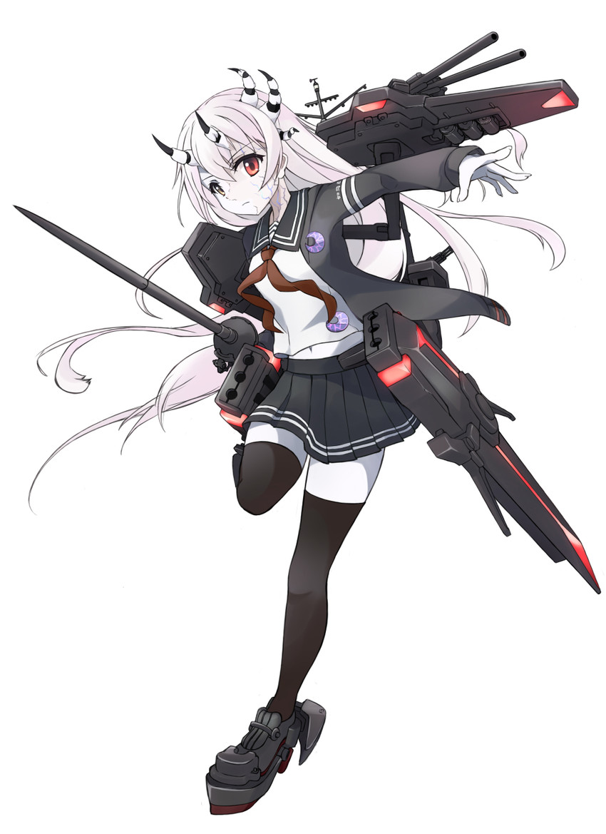 kisaragi, kisaragi kai ni, and gundam vidar (kantai collection and 2 more) drawn by minosu