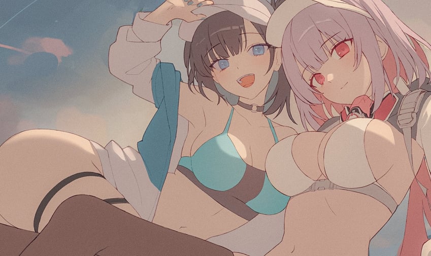 marlene and debi (black survival and 1 more) drawn by gyogyog