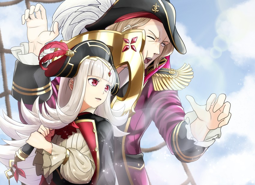 xander and veronica (fire emblem and 2 more) drawn by sukkirito_(rangusan)