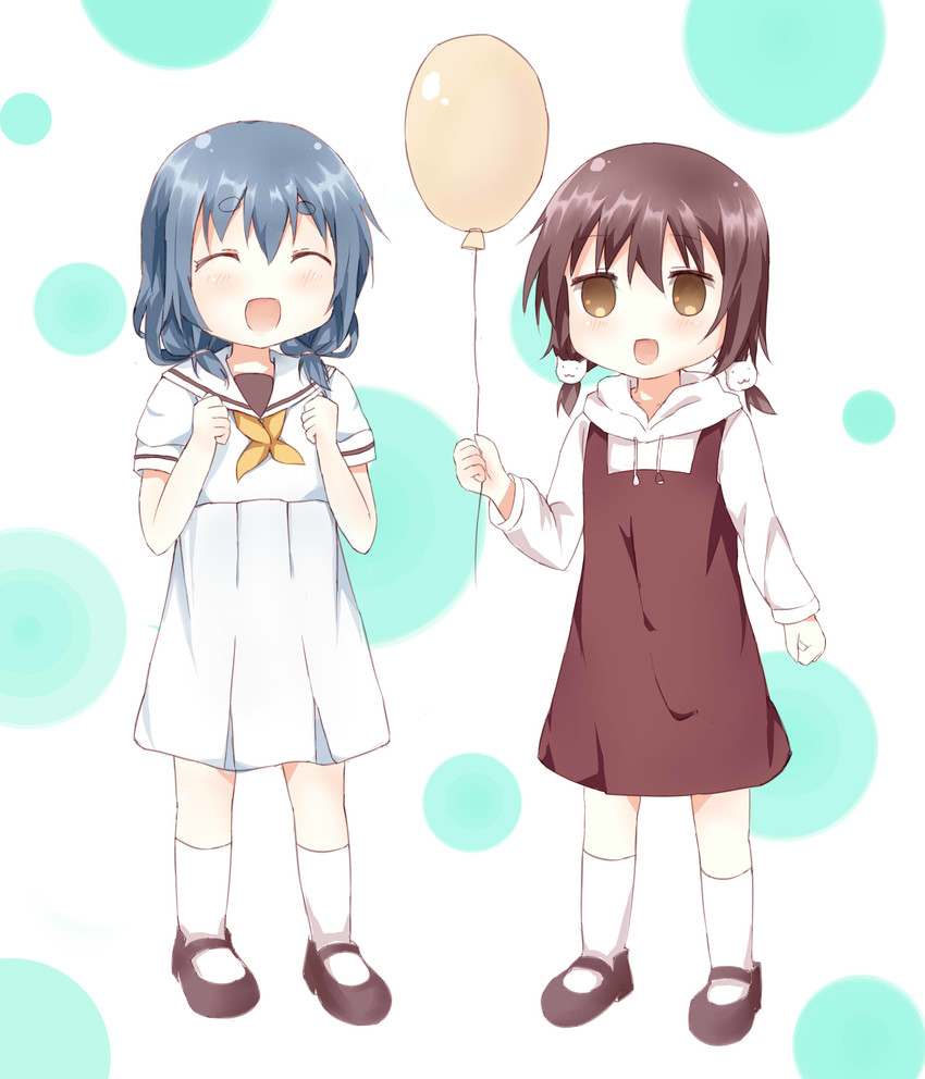 furutani kaede and funami mari (yuruyuri) drawn by stick_jitb