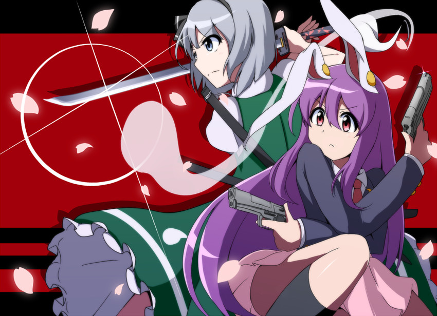 konpaku youmu and reisen udongein inaba (touhou) drawn by bwell
