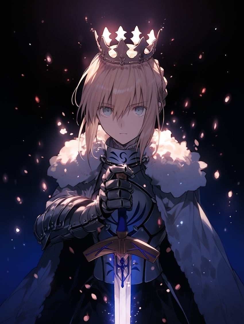 artoria pendragon and saber (fate and 1 more) drawn by tarte_(hodarake)