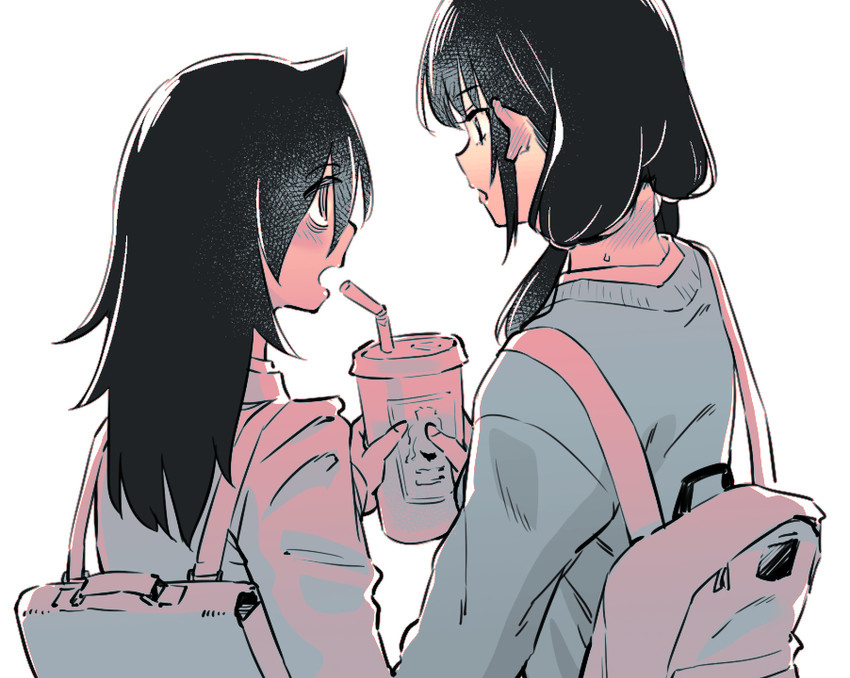 kuroki tomoko and tamura yuri (watashi ga motenai no wa dou kangaetemo omaera ga warui!) drawn by orikuchi_hirata