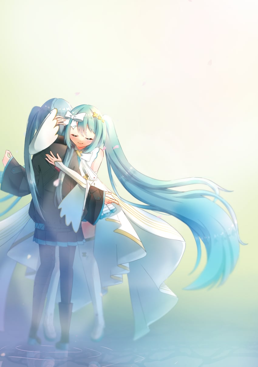 hatsune miku, batsu miku, and hiramado miku (vocaloid and 2 more) drawn by utanooooo_39