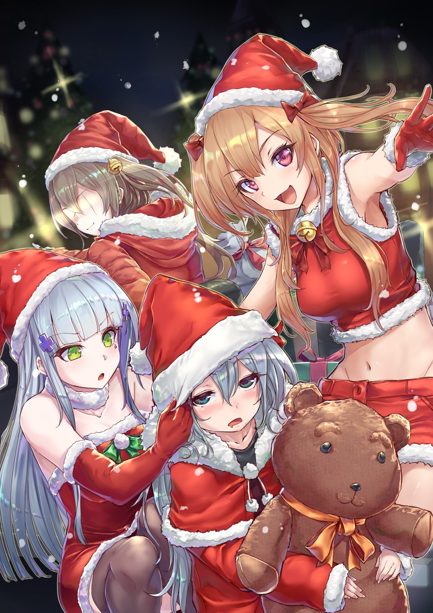 hk416, ump45, ump9, and g11 (girls' frontline) drawn by potato_tacos