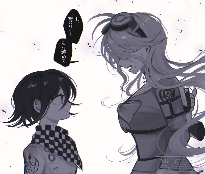 oma kokichi and iruma miu (danganronpa and 1 more) drawn by mmr_0x