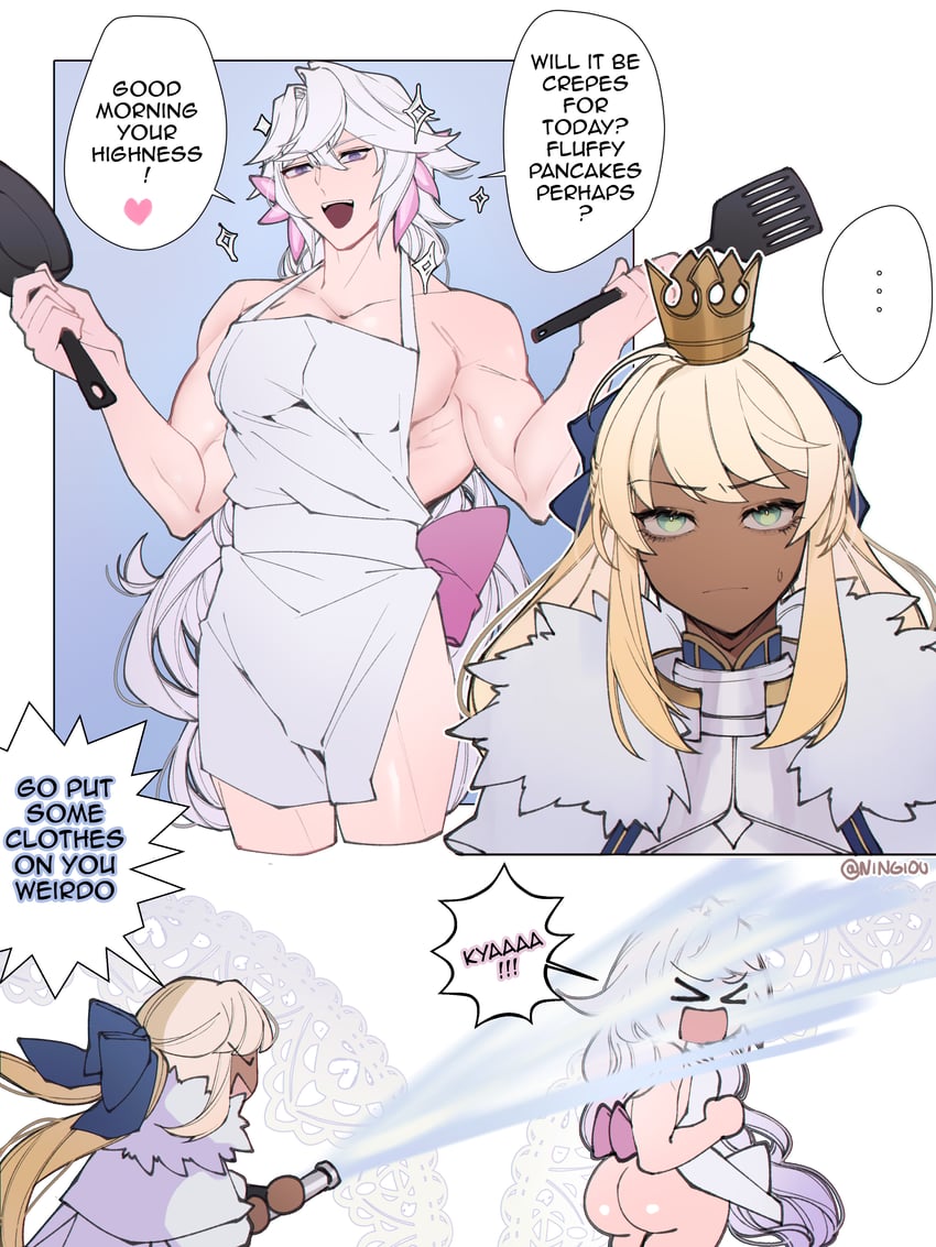artoria pendragon, artoria caster, and merlin (fate and 1 more) drawn by kyou_(iuciferic)