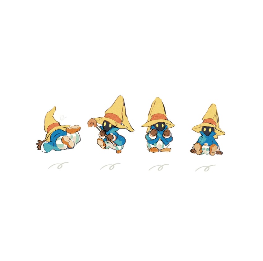 black mage and vivi ornitier (final fantasy and 1 more) drawn by asumi_chikyuu