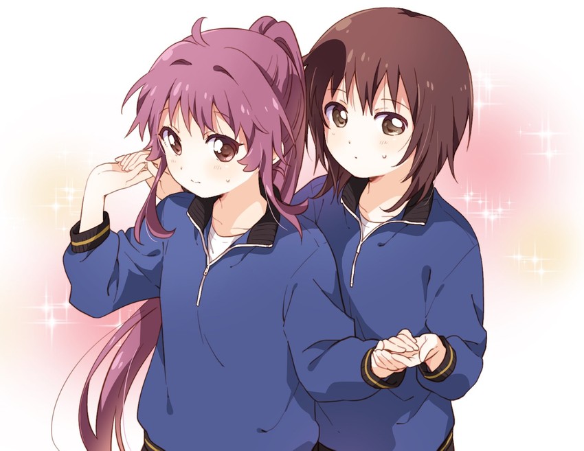 funami yui and sugiura ayano (yuruyuri) drawn by namori