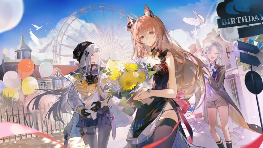 hk416, clukay, simo, and persicaria (girls' frontline and 1 more) drawn by ruoganzhao