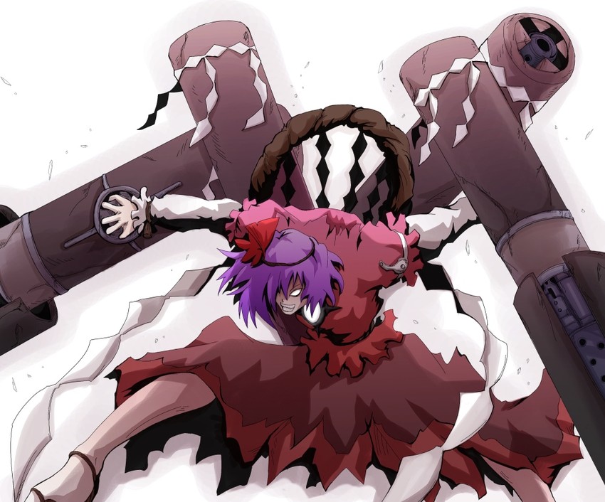 yasaka kanako and razlo the tri-punisher of death (touhou and 2 more) drawn by kurogane_(scrapsteel)