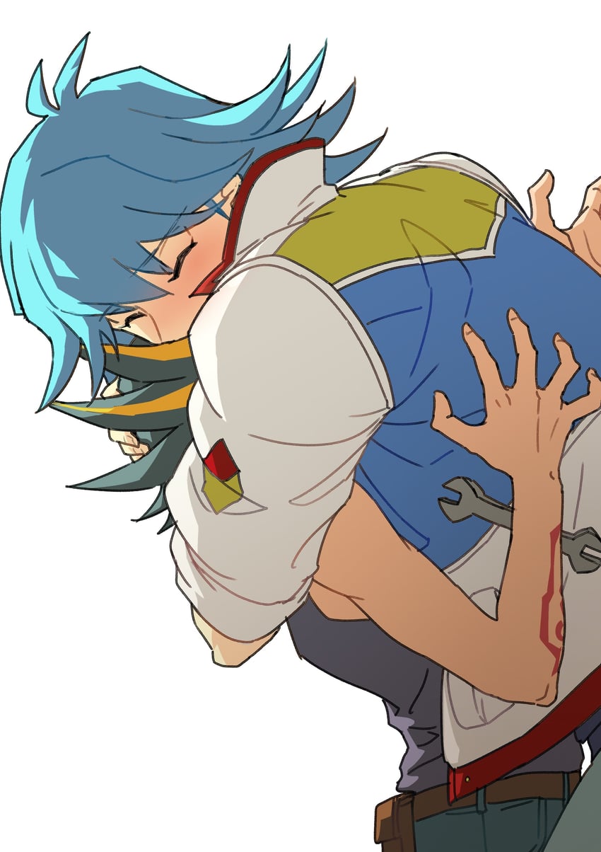 fudo yusei and bruno (yu-gi-oh! and 1 more) drawn by youko-shima