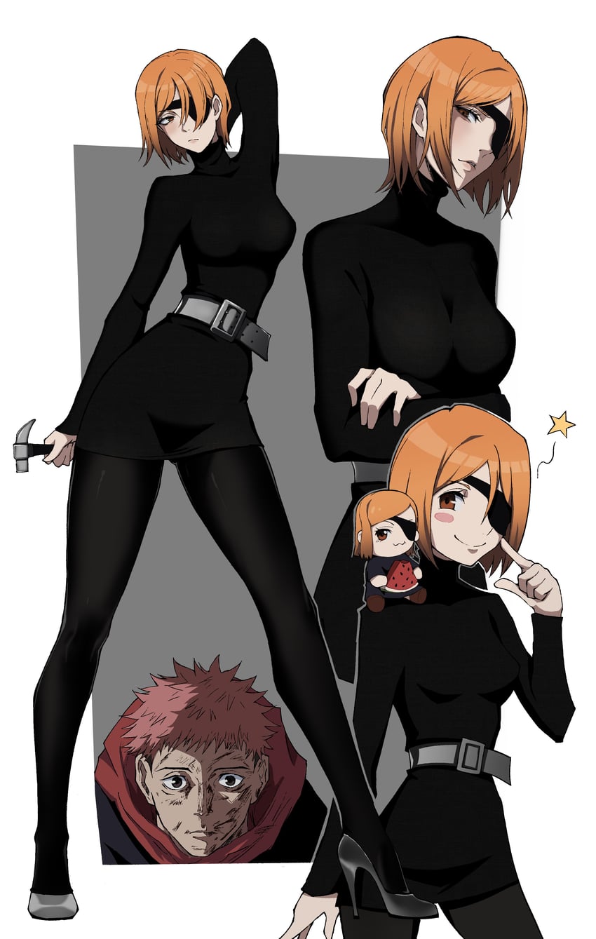 itadori yuuji and kugisaki nobara (jujutsu kaisen and 1 more) drawn by kekel