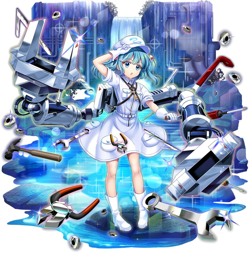 kawashiro nitori (touhou and 1 more) drawn by rotte_(1109)