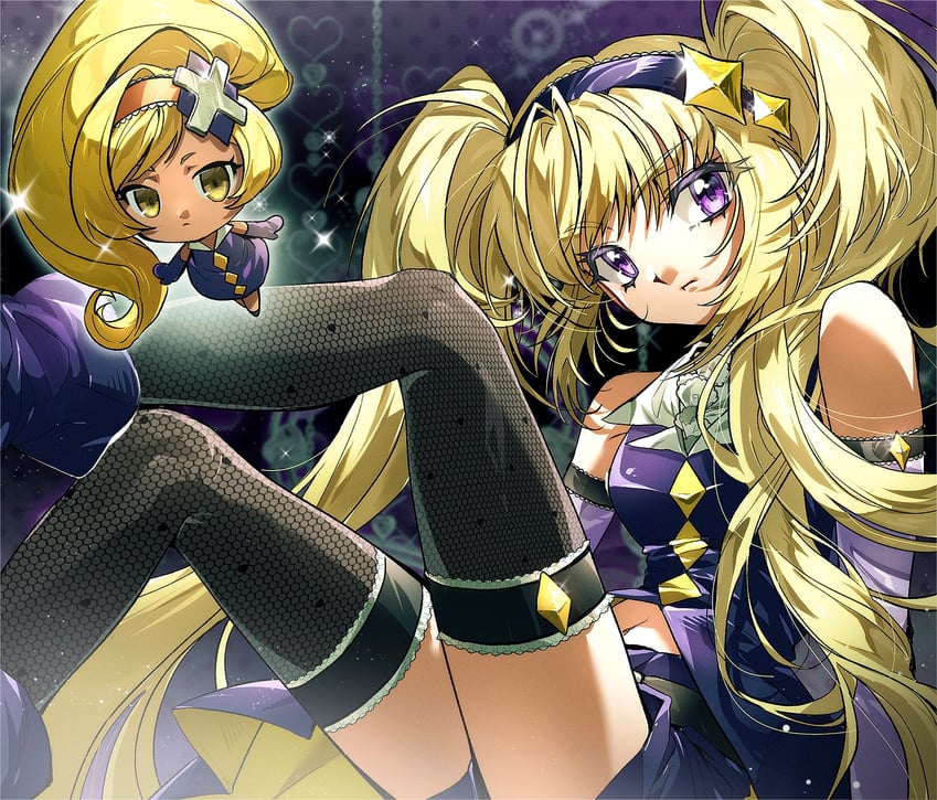hoshina utau, dark jeanne, and dia (shugo chara!) drawn by min_(bibbibtobib)