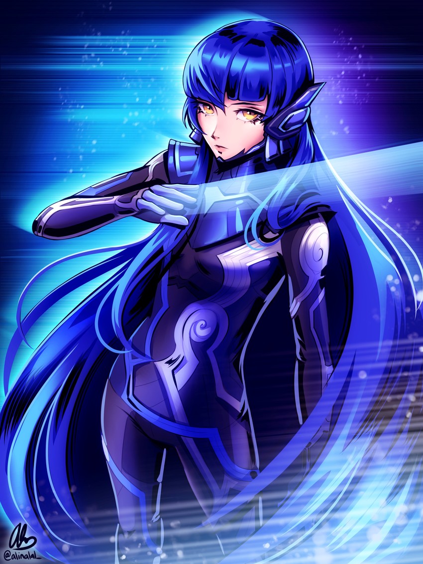 protagonist (shin megami tensei and 1 more) drawn by alina_l